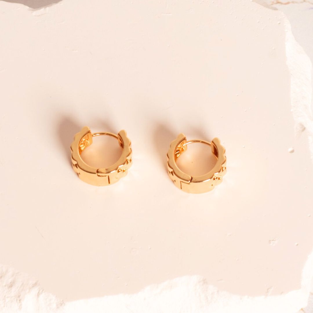 18K Harlem Gold Mini Hoop Earrings