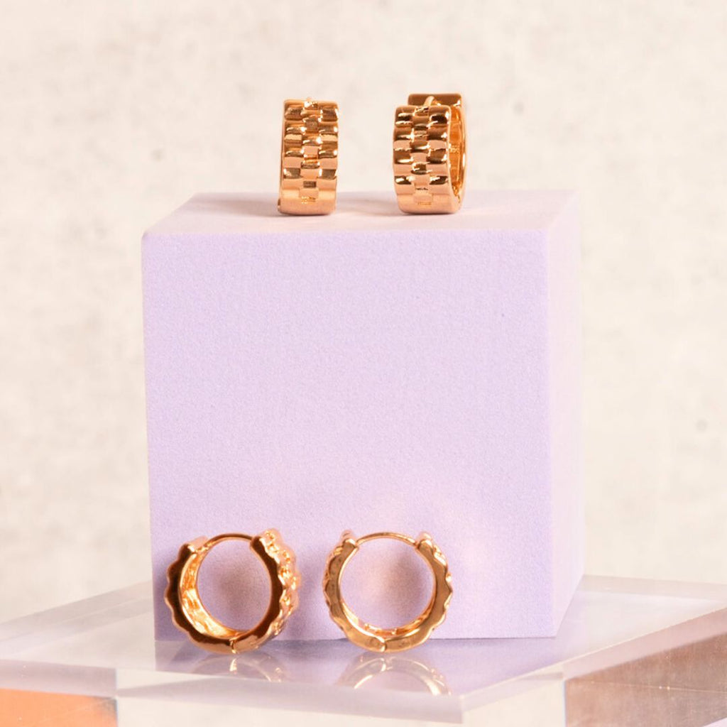 18K Harlem Gold Mini Hoop Earrings