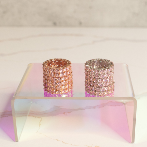 rose gold and pink ring