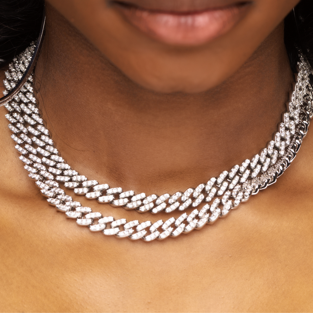 small silver cuban link necklace